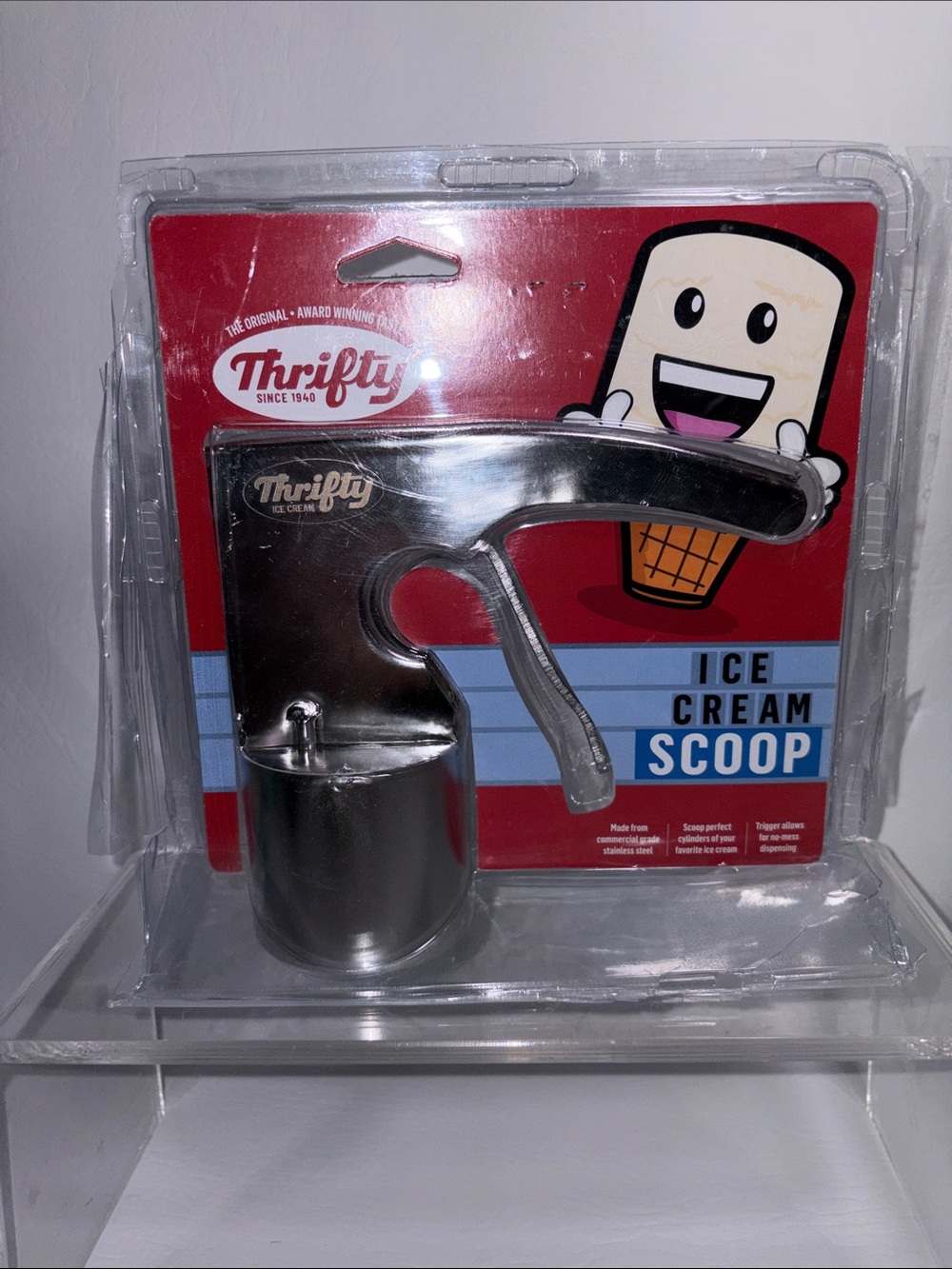 Thrifty ICE Cream Scoop Stainless Steel Trigger Scooper New Scoop Open Package